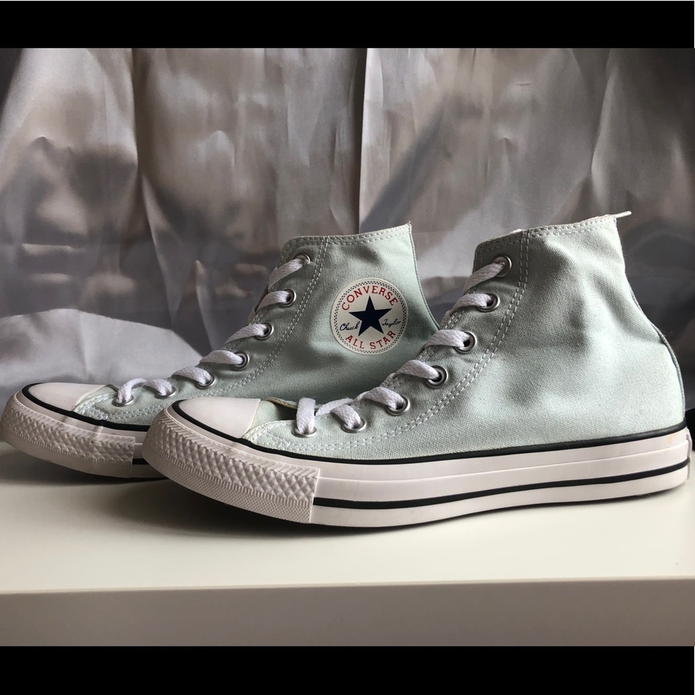Baby Blue Hi Top Converse